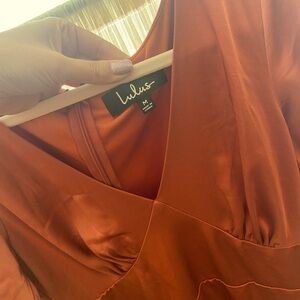 Lulu’s burnt orange formal dress